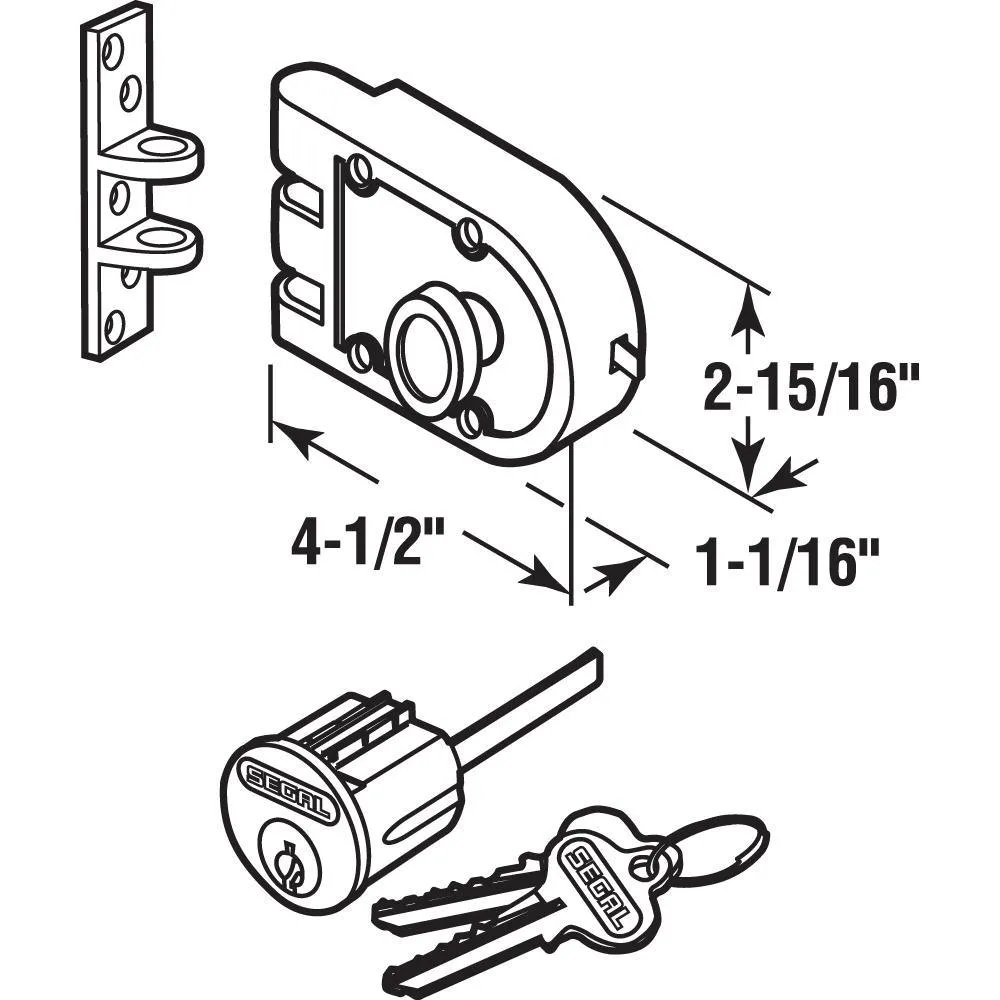 Deadbolt, Solid Bronze Alloy, Brushed Brass, Angle and Flat Strike, Single Cylinder, photo 5 of 7