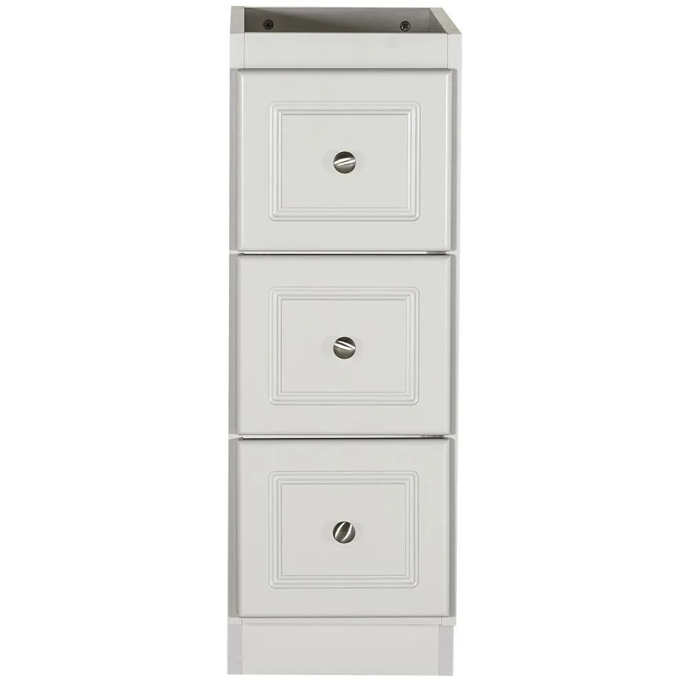 Ultraline 60 in. W x 21 in. D x 34.5 in. H Vanity for Center Basin Cabinet Only in Satin White, photo 18 of 42