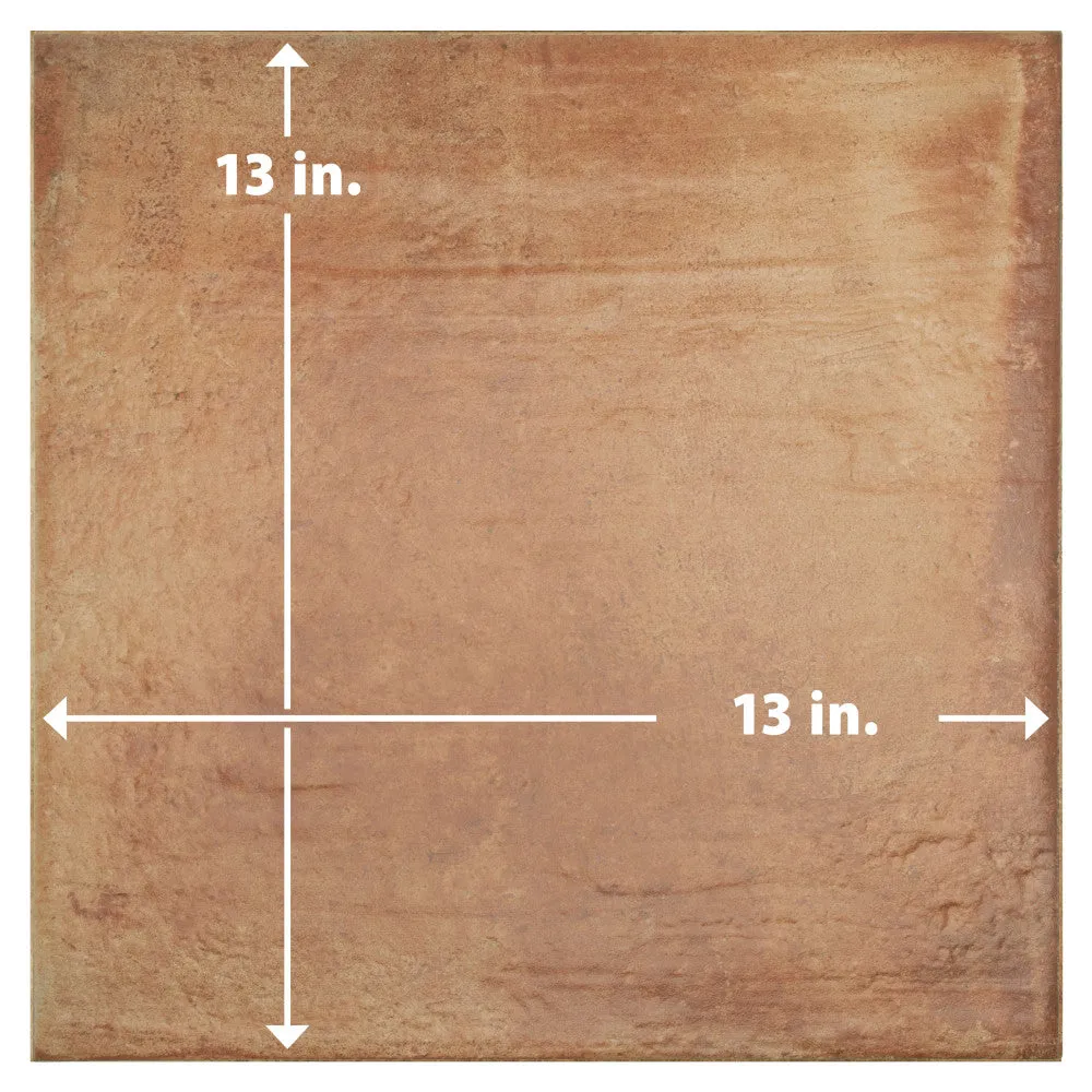 Merola Tile Rustic Cotto 13 in. x 13 in. Porcelain Floor and Wall Tile, photo 3 of 8