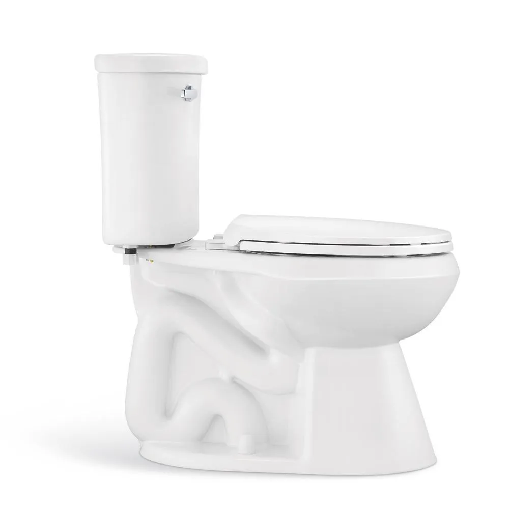 Power Flush 2-Piece 1.28 GPF Single Flush Elongated Toilet in White with Slow-Close Seat Included (3-Pack), photo 2 of 12