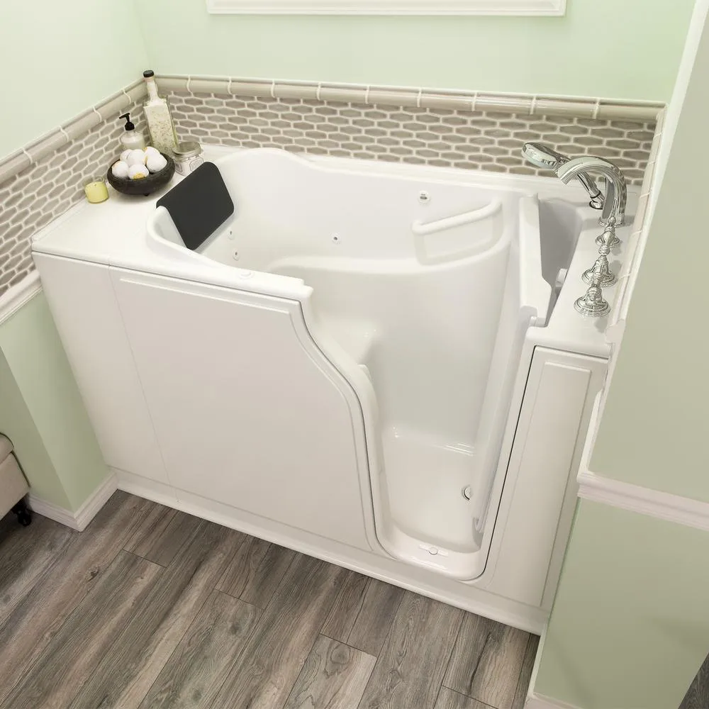 Gelcoat Premium Series 52 in. x 30 in. Right Hand Walk-In Whirlpool Bathtub in White, photo 5 of 17