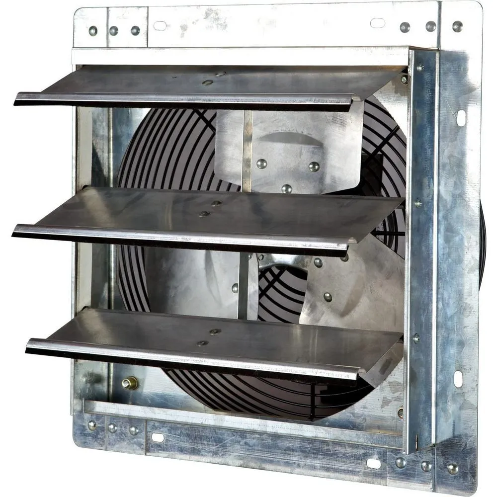 iLIVING 3368 CFM Silver Electric Powered Gable Mount Shutter Fan/Vent, photo 3 of 6
