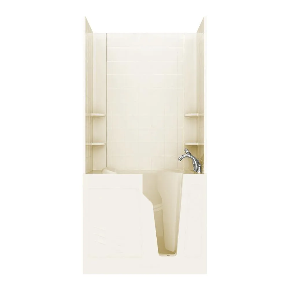 Rampart Nova Heated 5 ft. Walk-in Whirlpool and Air Bathtub with 6 in. Tile Easy Up Adhesive Wall Surround in White, photo 13 of 33