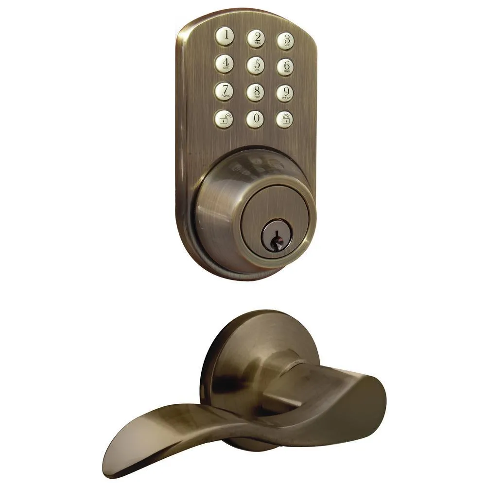 Morning Industry Oil Rubbed Bronze Keyless Entry Deadbolt and Lever Handle Door Lock with Electronic Digital Keypad, photo 13 of 13