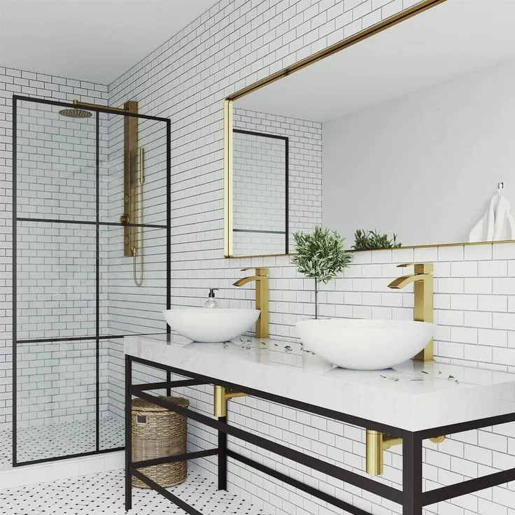 VIGO Lotus Matte Stone Vessel Bathroom Sink in White with Duris Faucet in Matte Gold, photo 9 of 10