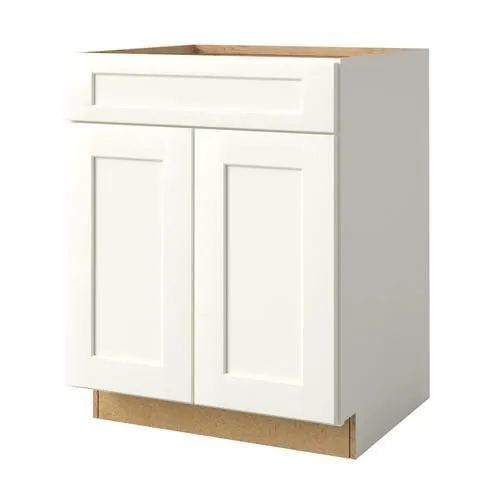allen + roth Aveley 27-in W x 34.5-in H x 24-in D Linen Maple Door and Drawer Base Semi-Custom Cabinet, photo 2 of 4
