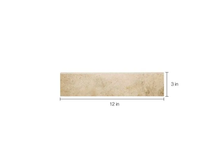 Style Selections Mesa Beige- Glazed Porcelain Porcelain Bullnose Tile (3-in x 12-in), photo 6 of 7