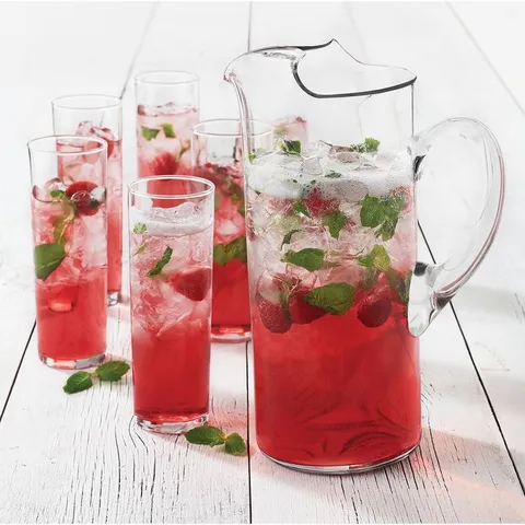 Modern Bar 7-Piece Clear Boozy Brunch Glass Entertainment Set