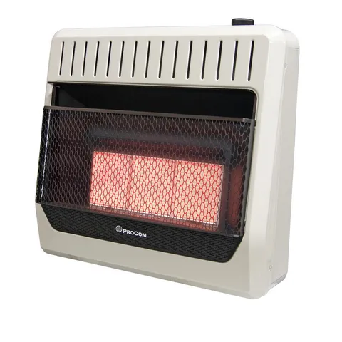 30000 BTU Ventless Dual Fuel Radiant Heater with Thermostat Control