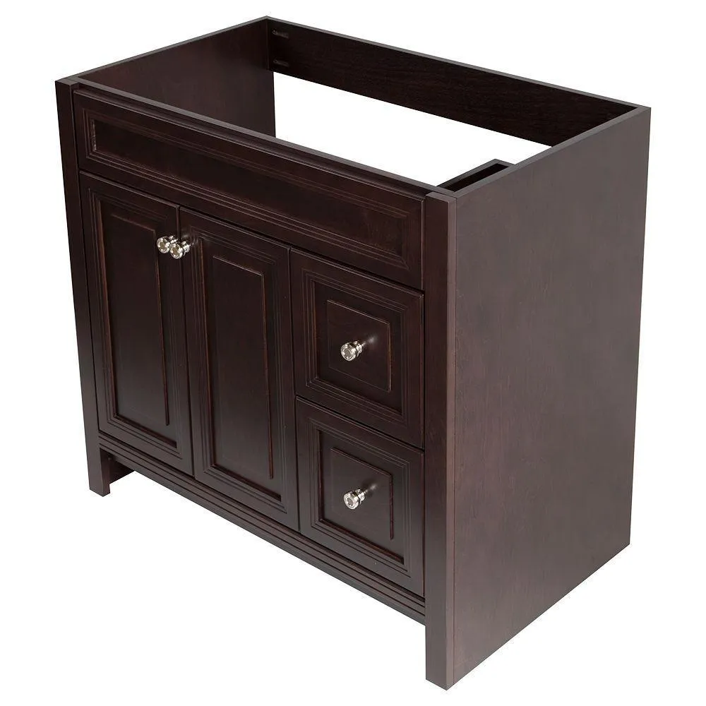 Brinkhill 36 in. W x 34 in. H x 22 in. D Bath Vanity Cabinet Only in Chocolate, photo 4 of 51