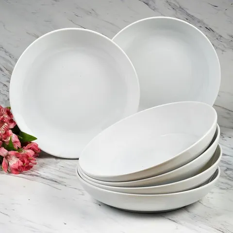 Bianca White Dinner Bowls (Set of 6)