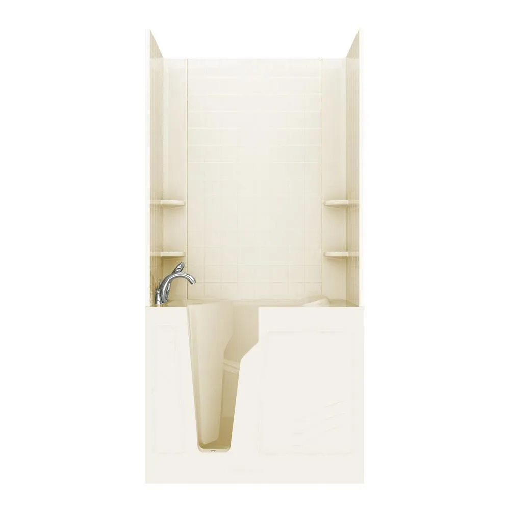 Rampart Nova Heated 5 ft. Walk-in Whirlpool and Air Bathtub with 6 in. Tile Easy Up Adhesive Wall Surround in White, photo 23 of 33