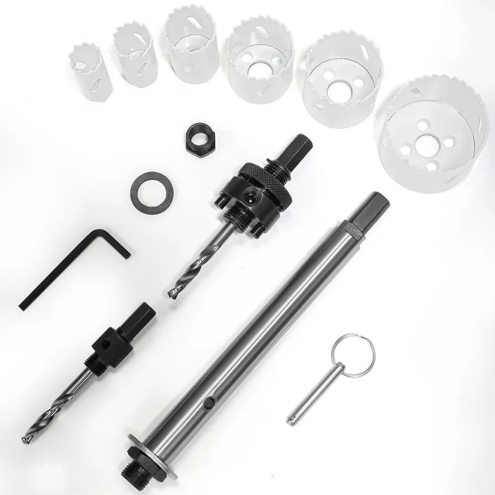 XtremepowerUS 0.5 in. to 2.0 in. O.D Tube Notcher and Pipe Cutter with 60-Degree Notch and Hole Saw Kit, photo 6 of 6