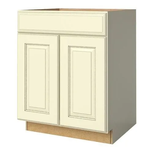 allen + roth Annscroft 27-in W x 34.5-in H x 24-in D Hazelnut Maple Sink Base Semi-Custom Cabinet, photo 2 of 6