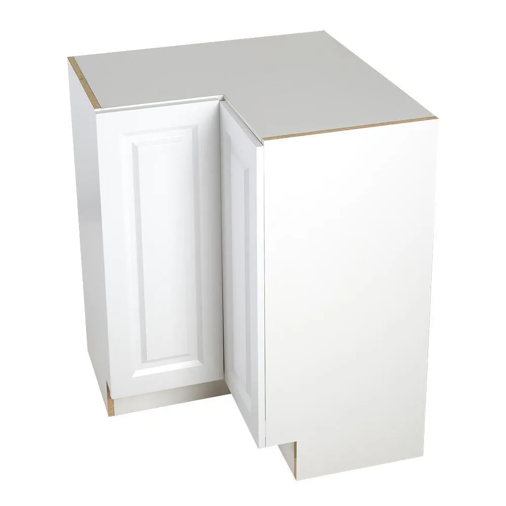 Benton Assembled 27.6 in. x 27.6 in. x 34.5 in. Lazy Susan Corner Base Cabinet in White, photo 7 of 11