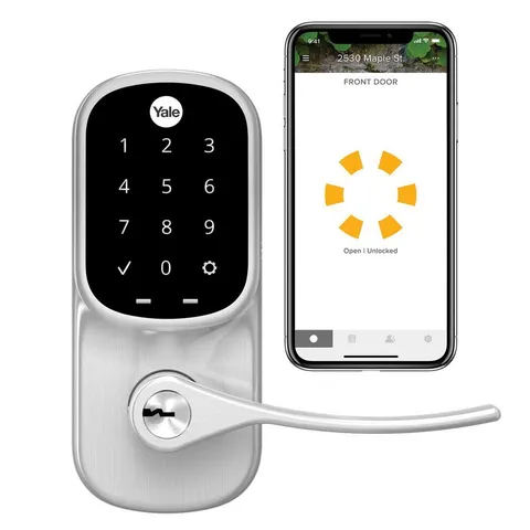 Satin Nickel Assure Lever Touchscreen, Wi-Fi and Bluetooth Deadbolt