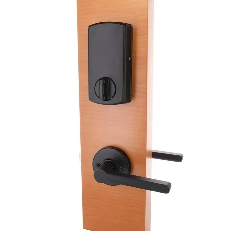 Defiant Castle Matte Black Touchpad Single Cylinder Deadbolt with Tonbridge Hall and Closet Door Lever Combo Pack, photo 9 of 9
