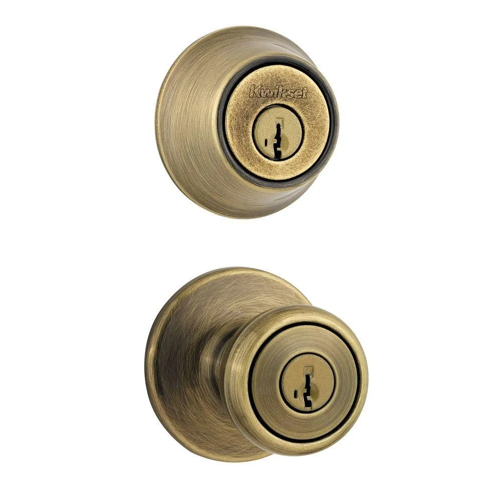 Kwikset Tylo Satin Nickel Door Knob Combo Pack Featuring SmartKey Security with Microban Antimicrobial Technology, photo 6 of 7