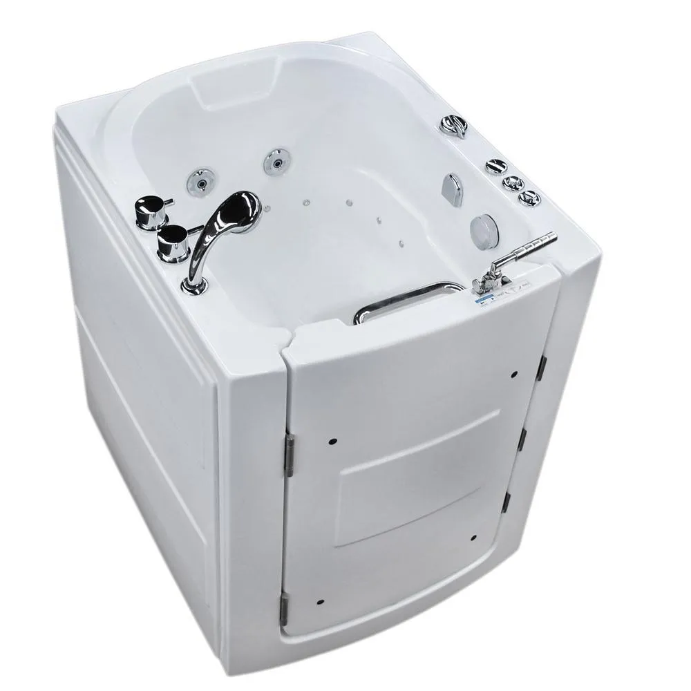 Universal Tubs HD Series 38 in. Walk-In Whirlpool and Air Bath Tub, Left Drain, Left-Swing Outward Door, White, photo 4 of 10