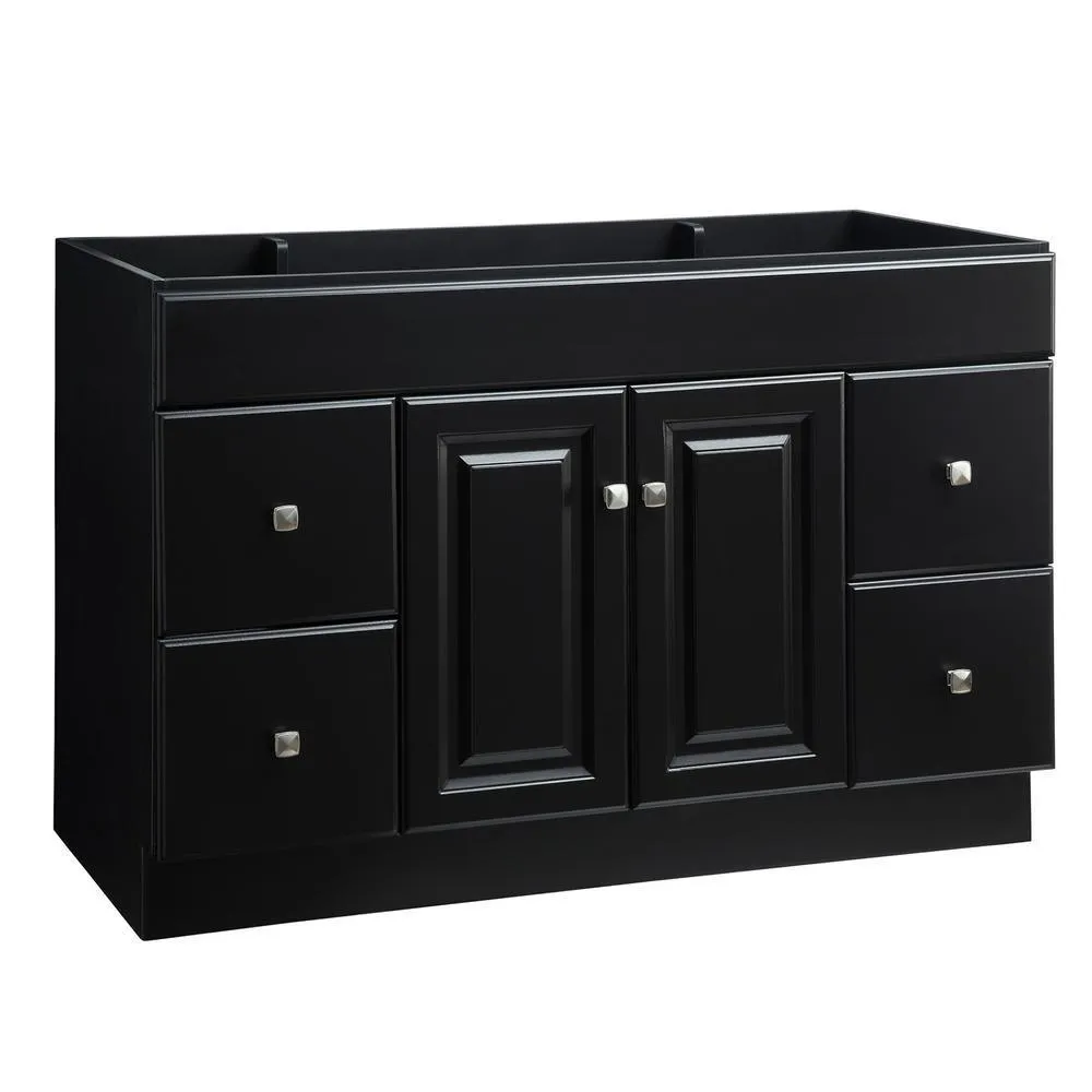Wyndham 48 in. W x 21 in. H Bathroom Vanity Cabinet Only in White Semi-Gloss, photo 27 of 34