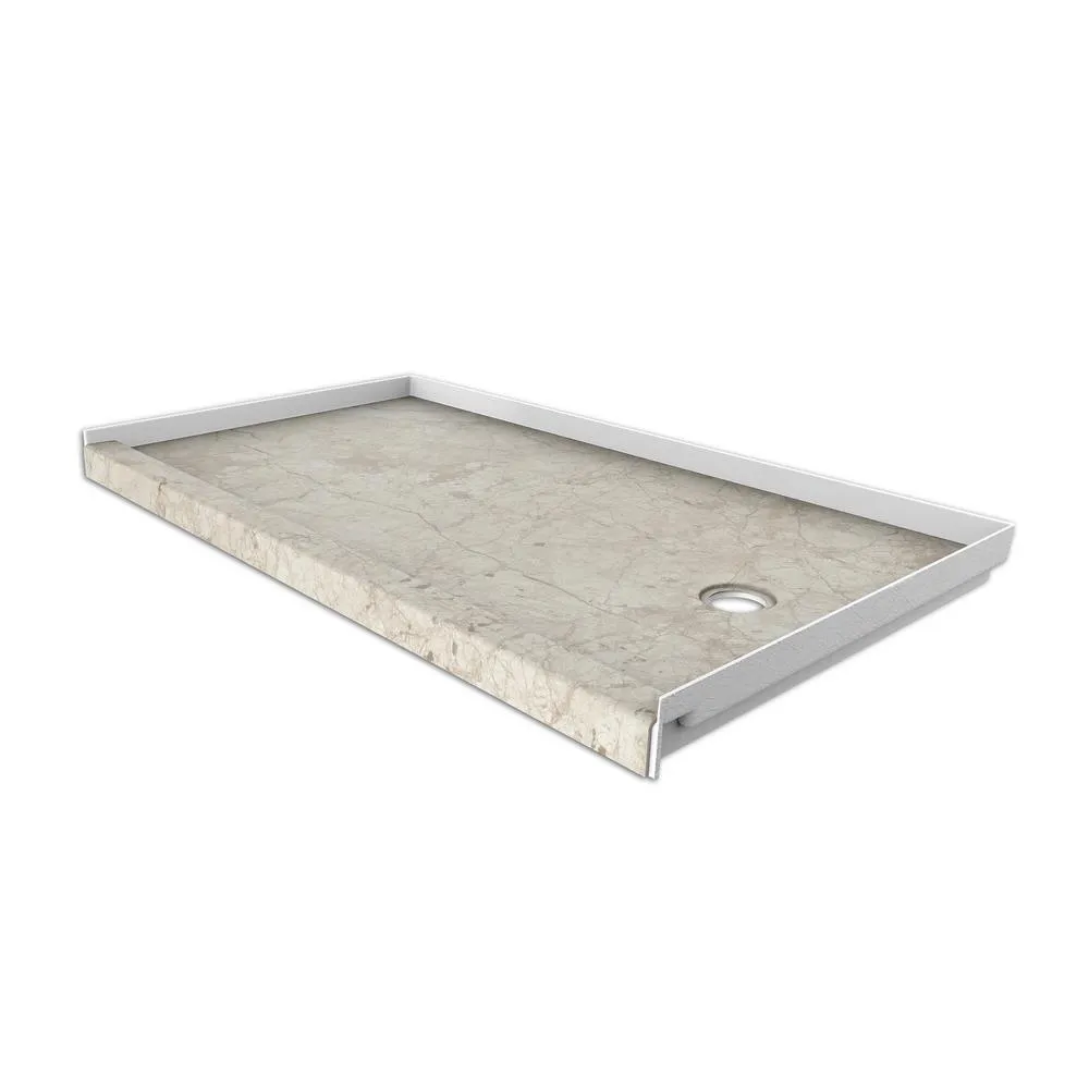 30 in. x 60 in. Single Threshold Shower Base with Right Hand Drain in Calacatta White, photo 2 of 20