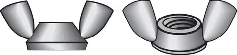 1/4 in. Zinc-Plated Steel SAE Wing Nut, 100-Pack