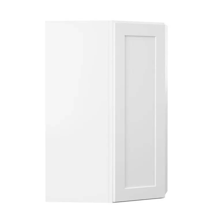 Shaker Ready To Assemble 27 in. W x 42 in. H x 27 in. D Plywood Corner Wall Kitchen Cabinet in Denver White, photo 2 of 4