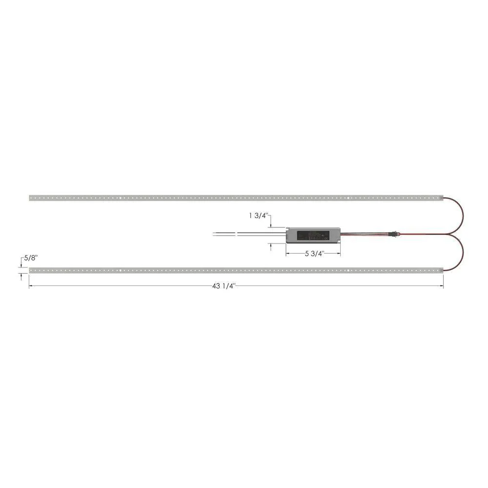 RKS 4 ft. 118-Watt Equivalent Integrated LED White Magnetic Strip Retrofit Kit 5000K (Case of 20), photo 3 of 12