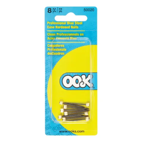 OOK Case-Hardened Picture Hanging Nails, 8-Pack