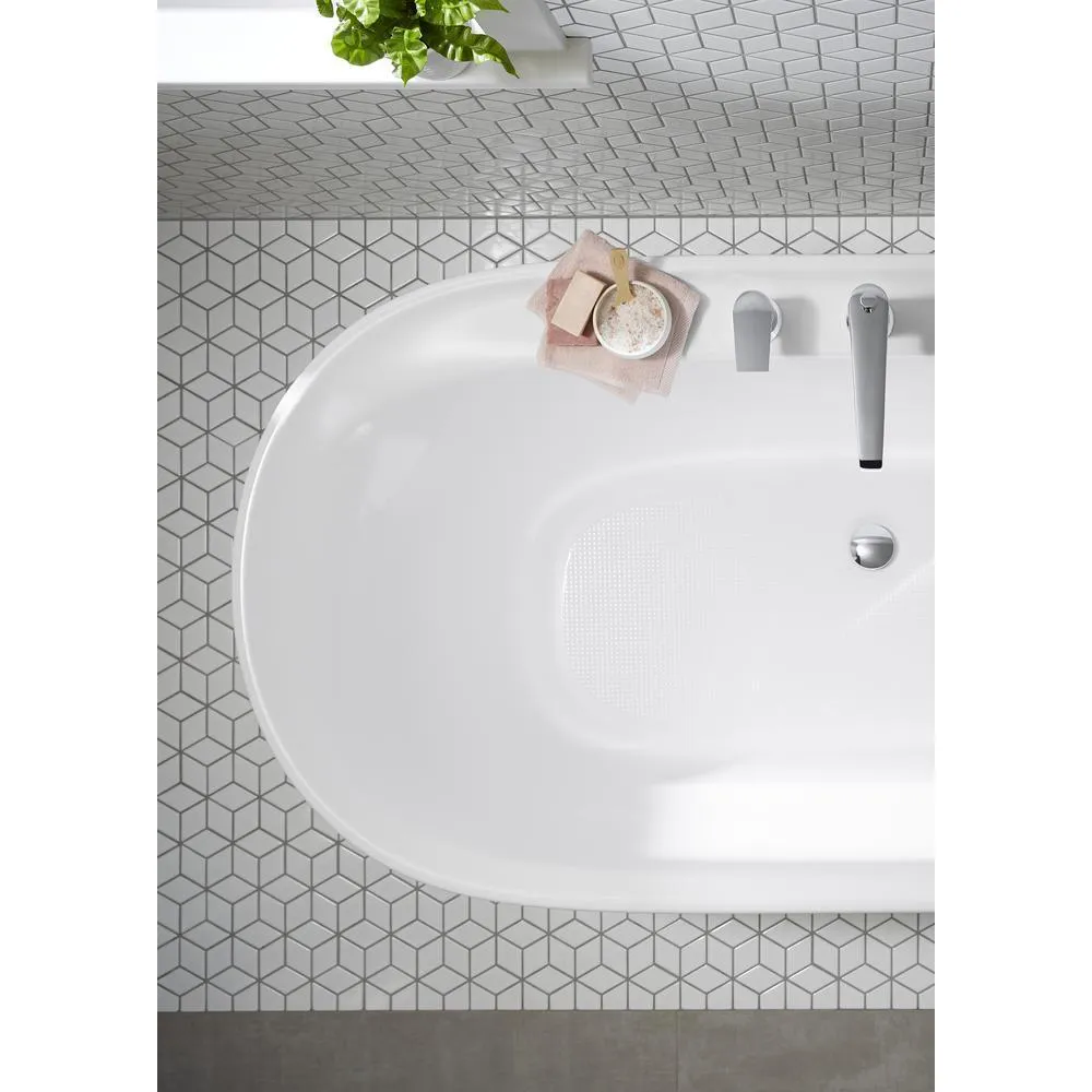 Spectacle 60 in. x 32 in. Acrylic Oval Freestanding Bathtub with Overflow and Drain, photo 6 of 13