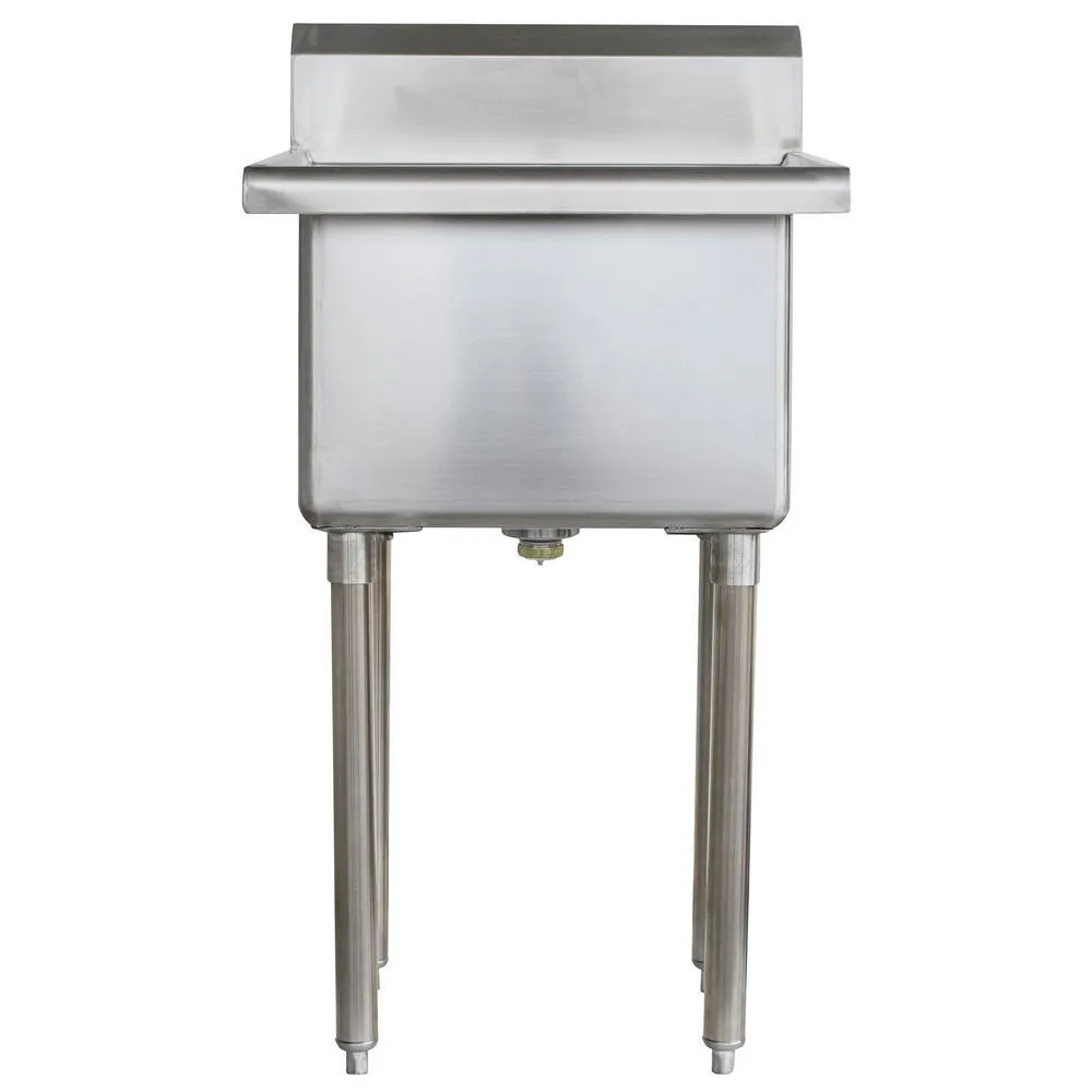 AmeriHome 21.5 in. x 24 in. Stainless Steel Utility Wall Mount Sink with Single Hole for Faucet, photo 7 of 10