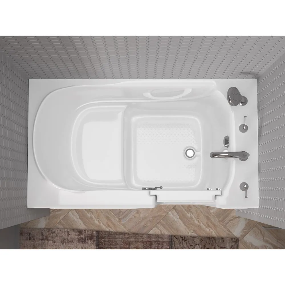 Universal Tubs HD Series 30 in. x 53 in. Right Drain Quick Fill Walk-In Soaking Bathtub in White, photo 9 of 22