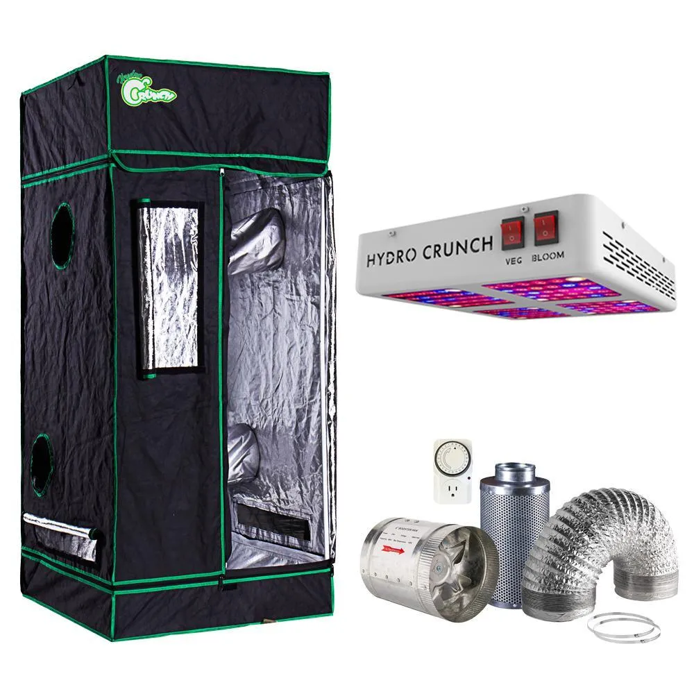 1200-Watt Equivalent Veg/Bloom Full Spectrum LED Plant Grow Light Fixture with Grow Tent and Ventilation System, photo 18 of 19