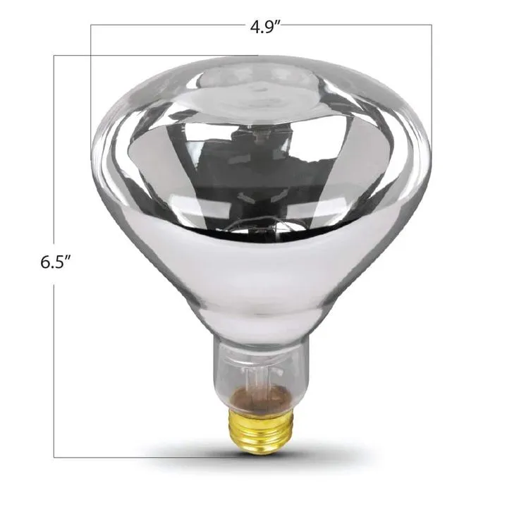 Feit Electric 125-Watt BR40 Dimmable Incandescent 120-Volt Heat Lamp Soft White (2700K) HID Light Bulb, photo 5 of 6