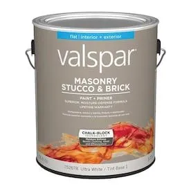 Masonry Stucco & Brick Ultra White/Base1 Flat Interior/Exterior Tintable Paint