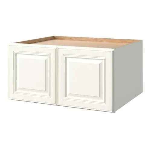 allen + roth Dawley 30-in W x 15.125-in H x 24-in D Linen Maple Door Wall Semi-Custom Cabinet, photo 5 of 8