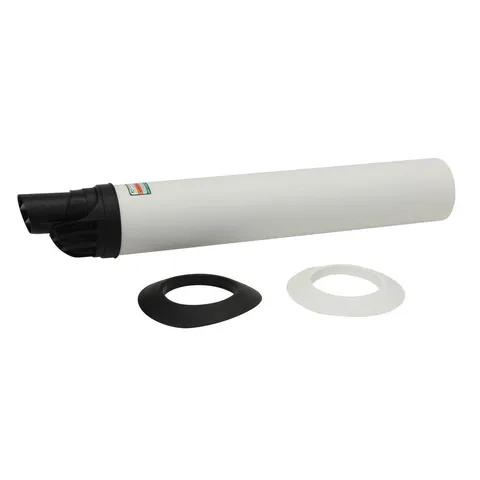 2 in. / 4 in. Plastic Condensing Wall Termination Vent Kit with 2 Wall Plates