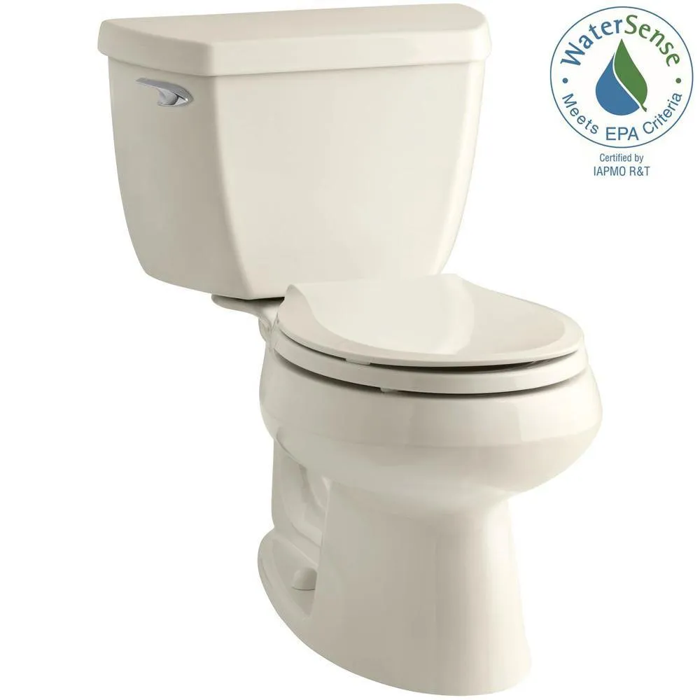 Wellworth Classic 2-Piece 1.28 GPF Single Flush Round Front Toilet with Class Five Flushing Technology in Almond, photo 5 of 10