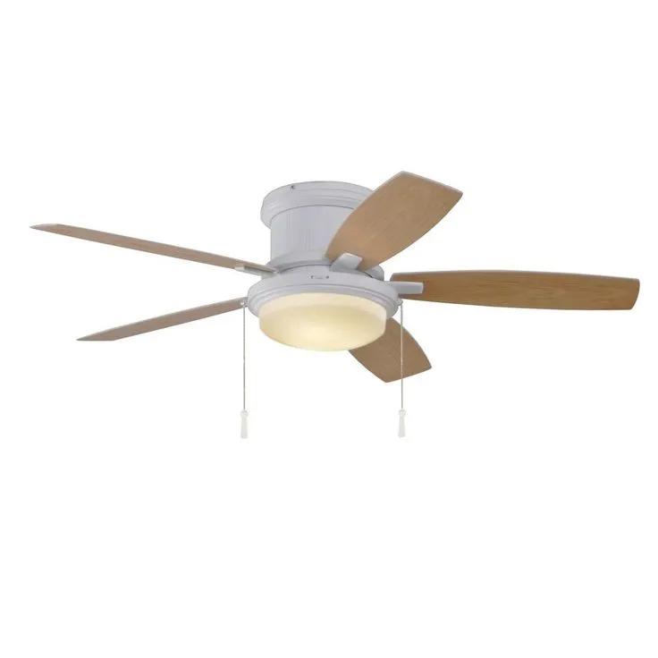 Roanoke 48 in. LED Indoor/Outdoor Matte White Ceiling Fan with Light Kit, photo 5 of 11