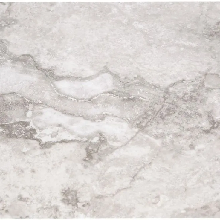 TrafficMASTER Groutable 18 in. x 18 in. White and Grey Travertine Peel and Stick Vinyl Tile (36 sq. ft. / case), photo 4 of 5