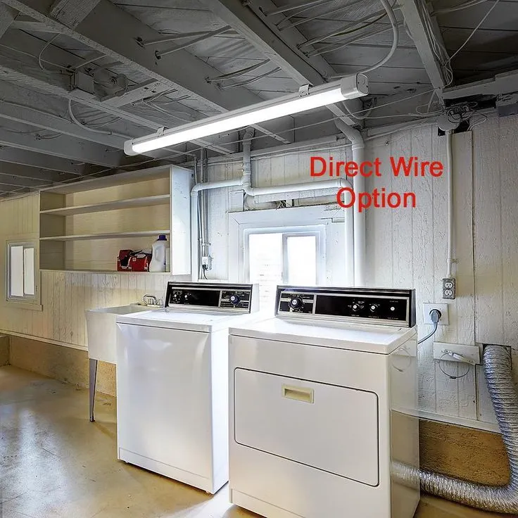 4 ft. Vapor Tight Water Tight Strip Light Plug-in Direct Wire Integrated LED Wraparound Light 3600 Lumens 4000K, photo 4 of 13