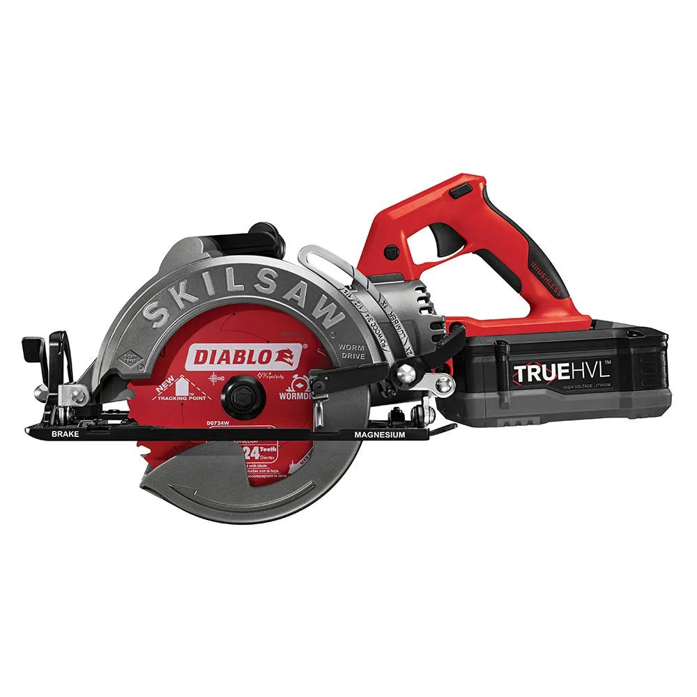 SKILSAW TRUEHVL 48-Volt Cordless 7-1/4 in. Worm Drive Saw Kit with TRUEHVL Battery and Diablo Blade, photo 8 of 11