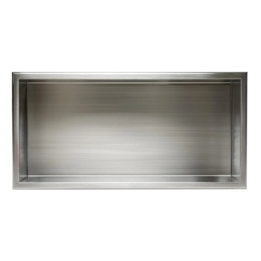 24 in. x 12 in. x 4 in. Niche in Brushed Stainless Steel, photo 3 of 7