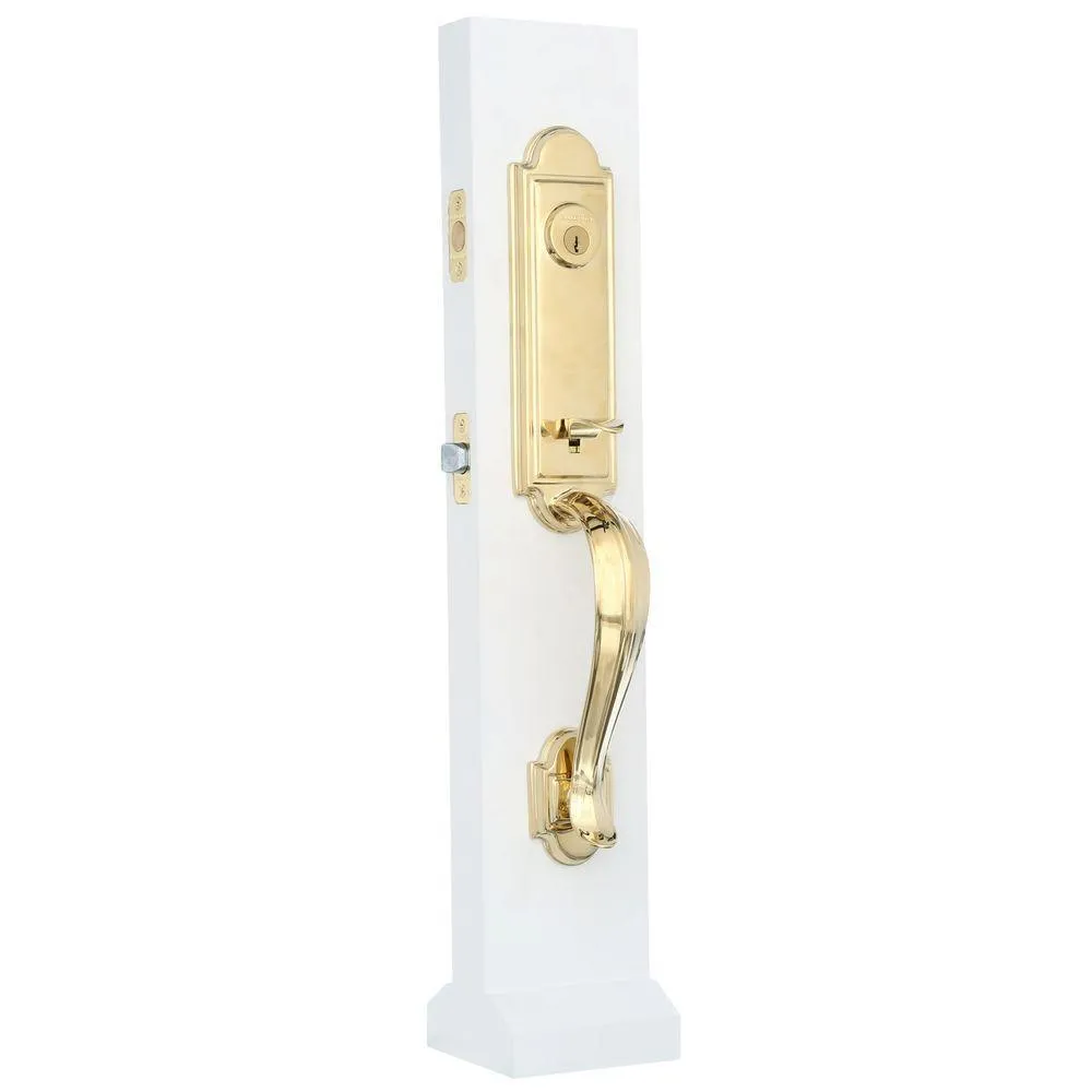 Prestige Avendale Single Cylinder Lifetime Polished Brass Door Handleset with Alcott Door Knob feat SmartKey Security, photo 4 of 11