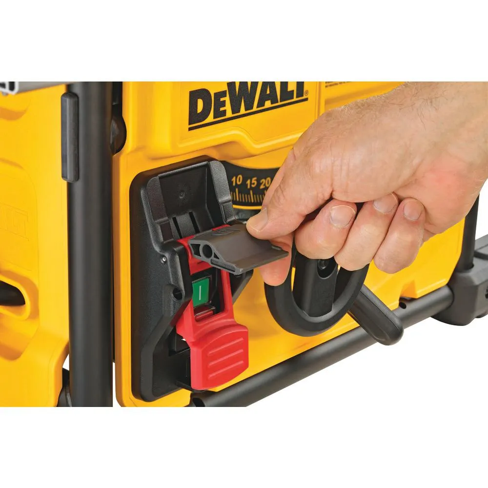 DEWALT 15 Amp Corded 8-1/4 in. Compact Jobsite Tablesaw with Bonus Heavy-Duty Rolling Table Saw Stand, photo 6 of 12