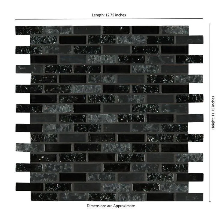 MSI Glissen 12 in. x 12 in. x 6mm Glass Mesh-Mounted Mosaic Tile (15 sq. ft./case), photo 3 of 8