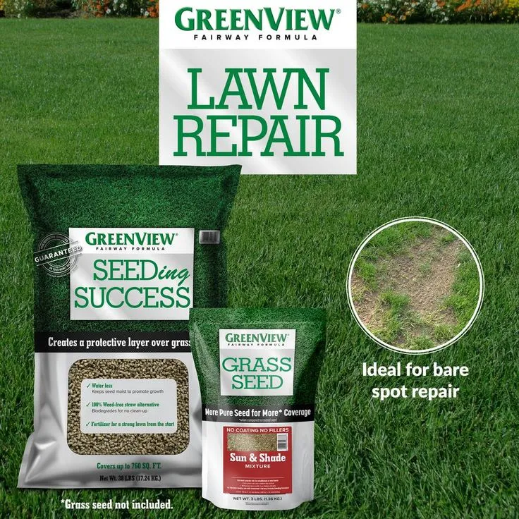 GreenView 38 lbs. Fairway Formula Seeding Success Biodegradable Mulch with Fertilizer (50-Bags/38,000 sq. ft./Pallet), photo 5 of 7