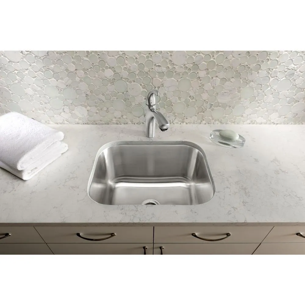 Stellar 23 in. x 17.75 in. x 12 in. Stainless Steel Undermount Laundry Sink in Brushed Satin, photo 2 of 2