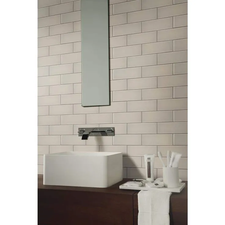 MSI Pebble 3 in. x 9 in. x 8mm Glossy Glass Gray Subway Tile (3.8 sq. ft. /case), photo 5 of 5
