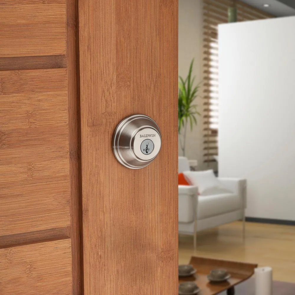 Kwikset Prestige Satin Nickel Single Cylinder Round Deadbolt Featuring SmartKey Security, photo 3 of 7